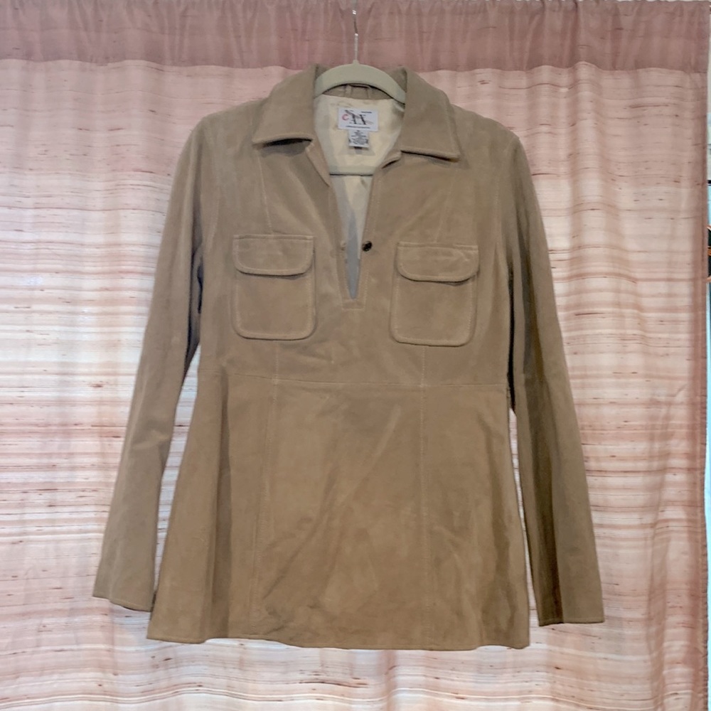 Armani Exchange Suede and leather dress